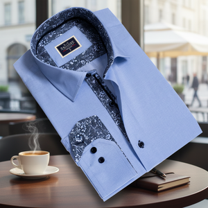 เสื้อผู้ชายพิมพ์สีฟ้า - Product Image 3