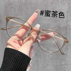 Monture de lunettes ovales coréennes 210731 anti-lumière bleue, monture complète, verres PC pour femmes, lunettes de vision de près, origine Danyang - Product Image 1