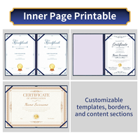 Porte-certificats texturés avec logo personnalisé, dossiers de diplôme, pochettes pour documents de remise de diplôme pour les écoles et les entreprises