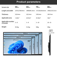 Tableau blanc interactif avec stylet/tactile infrarouge, système d'exploitation Android+Win, multifonctionnel pour les écoles et les bureaux