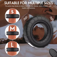 Anneau de verrouillage de vibration en silicone pour homme adulte Time-Lapse Masturbateur Dispositif Anneau vibrant pour la masturbation masculine
