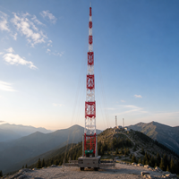 Mât télescopique portable en aluminium de 3m à 20m pour antenne WiFi et surveillance par caméra – Station de tour d'antenne télescopique