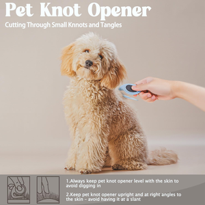 Kit de aseo para perros y gatos, 6 uds., peine, cepillo para perros, abridor de nudos para mascotas, cepillo rebanador de limpieza, cortaúñas, cepillo de dientes - Product Image 4