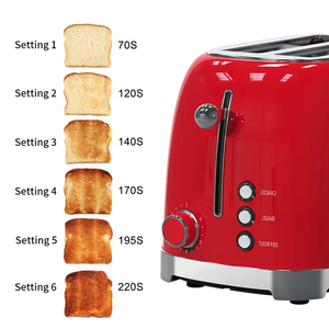 Plancha Eléctrica Multifunción 229214 de 825W con Rejilla, 2 Rebanadas - Antiadherente, 6 Niveles de Tostado - Product Image 2