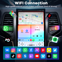 Pantalla de navegación estilo Tesla de 12.1 pulgadas para Jeep Grand Cherokee 2014-2021 con CarPlay inalámbrico, Snapdragon 665, Android Auto, DSP y GPS