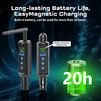 Ensemble émetteur DMX512 sans fil avec étui de protection intégré, batterie 750 mAh, récepteur pour projecteurs LED Uplight, Par Beam et Moving Lights