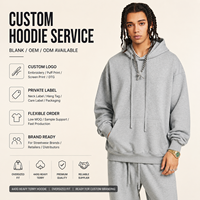 Sweat à capuche épais 440 GSM, couleur unie, coupe ample, style streetwear basique, pour homme, fourniture marque privée