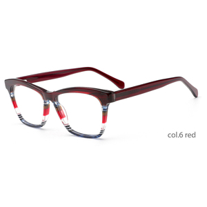 OBM Rétro Rayé Motif Acétate Cadre Unisexe Rectangle Acétate Cadre Lunettes Premium Luxe-Grade Acétate Cadre Logo Personnalisé - Product Image 2