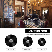 Lecteur de disques vinyles LP 9-en-1 avec radio DAB/FM, lecteur de cassettes, lecteur de CD, Bluetooth et haut-parleurs stéréo, directement de l'usine, OEM
