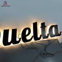 Meilleure enseigne lumineuse LED 3D en métal rétroéclairé en acier inoxydable personnalisée en usine, haute luminosité, pour décoration murale