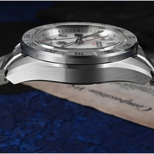 Reloj San Martin SN0130G para hombre GMT, reloj de pulsera mecánico automático Vintage de 42MM, resistente al agua hasta 10ATM, zafiro luminoso, esfera NH34 MOP - Product Image 5