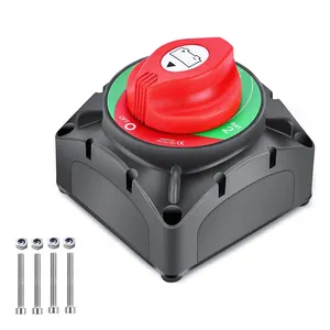 Heavy Duty Car Battery Isolator Switch 600A 1-2-Both-OFF Battery Disconnect Switch Waterproof Battery Cut Off Isolator Switch