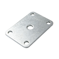 Plaque de montage rectangulaire en acier galvanisé sur mesure avec 5 trous, support de plaque de base pour la fabrication de quincaillerie