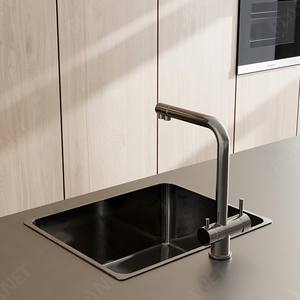 Arc Island-armario <span class=keywords><strong>De</strong></span> cocina personalizado, mueble <span class=keywords><strong>De</strong></span> cocina <span class=keywords><strong>De</strong></span> diseño mate, <span class=keywords><strong>De</strong></span> gran brillo - Product Image 5