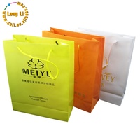 Sac à provisions réutilisable écologique personnalisé en plastique PP gousset latéral cadeau promotionnel pour les expositions de supermarché caractéristiques Logo