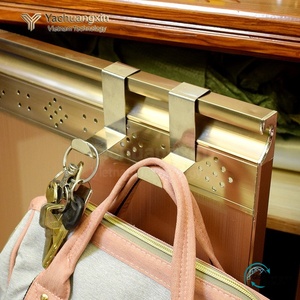 ที่แขวนเสื้อสแตนเลสแบบ Z พร้อมตะขอเกี่ยวประตู ผิวเรียบ ขายดี - Product Image 5