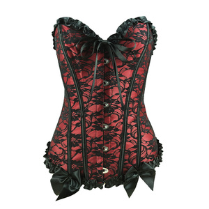 Precio de fábrica al por mayor de talla grande con cordones <span class=keywords><strong>Sexy</strong></span> Bustier Corset Top para mujer - Product Image 4