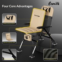 Nouvelle chaise de pêche tout-terrain de style européen. Il est inclinable et pliable, portable pour la pêche en eau sauvage en plein air.