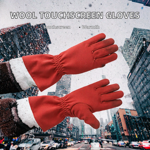 Guantes de Invierno de Algodón/Poliéster/Spandex con Pantalla Táctil, Estilo Liso hasta la Muñeca, Térmicos, Antideslizantes, con Detección de Agujas, para Hombre y Mujer - Product Image 2
