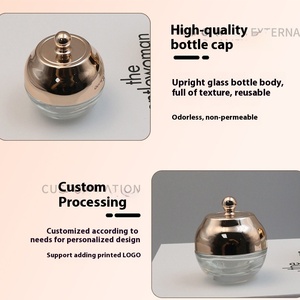 Botella de Vidrio Plana Estilo Noblewoman de 20-50g con Tapa de Rosca y Estampado en Caliente para Crema Facial y Tratamiento Facial - Product Image 3