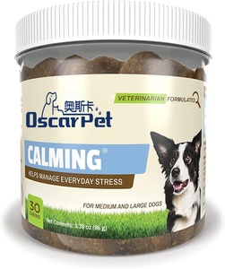 Masticables calmantes para perros OEM/OED para el alivio de la ansiedad de perros medianos y grandes con ingredientes naturales para el trueno - Product Image 1