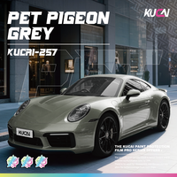 Film Vinyle Adhésif pour Voiture Gris Pigeon Effet Cristal Super Brillant, Durable au Moins 5 Ans, Lisse, Amovible, Sans Bulles d'Air