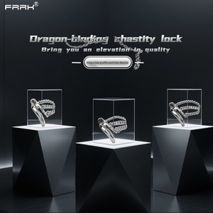 กรงครอบอวัยวะเพศชายแบบโลหะ FRRK Chainmail Chastity Cage ขนาด S M L ขายส่ง อุปกรณ์กรงครอบอวัยวะเพศชาย ของเล่นทางเพศสำหรับผู้ชาย BDSM Bondage - Product Image 6
