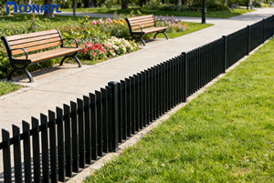 Panneaux de clôture verticaux, clôture à lames <span class=keywords><strong>pour</strong></span> usage commercial, PRINCETON METAL, résidence, revêtement en poudre, sans rouille, clôture en aluminium 3D, intimité - Product Image 2