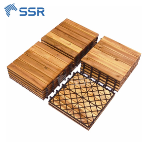 Teak 6 Slat Acacia Wood Decking <b>Tiles</b> Outdoor <b>Interlocking</b> Floor <b>Tiles</b> Eco-friendly, Aesthetically Pleasing, Modern Design - Product Image 2