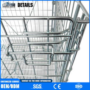 Bán Buôn Tùy Chỉnh Có Thể Gập Lại Kim Loại Lưu Trữ Container Dây Thép Lưới Thép Nhẹ Có Thể Gập Lại Nắp Stackable Vật Nuôi Lồng Cho Hàng Hóa - Product Image 2