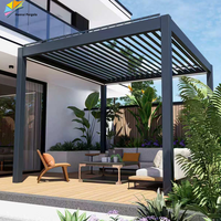 Auvent autoportant réglable pour terrasse, toit rétractable télécommandé, pergola