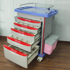 Sanyang SY ABS รถเข็นยาสองด้านทำจากพลาสติก ABS รถเข็นโรงพยาบาลรถเข็นรับน้ำหนักได้330LB - Product Image 5