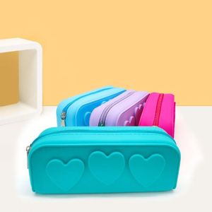 Sac de rangement pour maquillage écologique, résistant à l'eau, pliable, en silicone, motif bonbons tendance, fermeture à glissière, capacité moyenne - Product Image 2