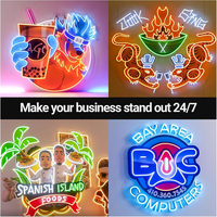 Enseignes néon LED personnalisées, logo d'entreprise personnalisé, décoration murale commerciale pour magasin, bar, salon
