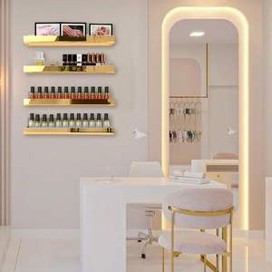 Estantes acrílicos reflectantes dorados, estantes dorados, gafas de sol modernas, estante de almacenamiento de juguetes <span class=keywords><strong>con</strong></span> imagen de aceite esencial - Product Image 5