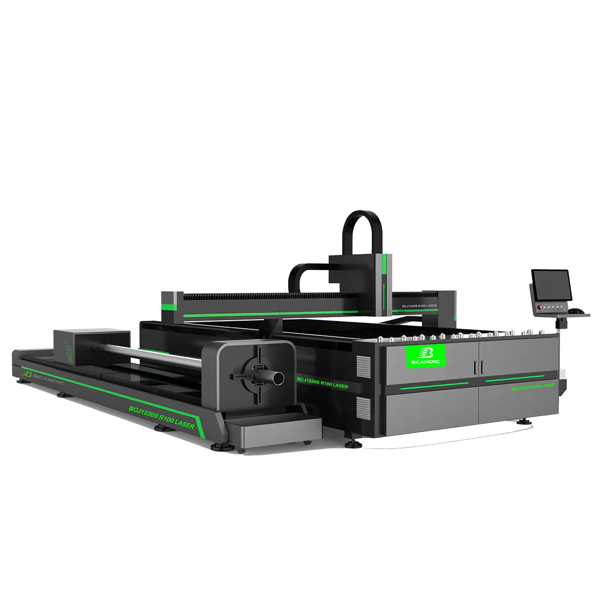 5年間のベッド使用BCAMCNC 2000WCnc光ファイバーレーザー切断機金属鋳鉄パイプメキシコ日本トルコロシア最大