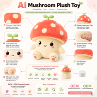 Partenaire d'innovation en intelligence artificielle pour les jouets |   Jouets émotionnels intelligents avec algorithme IA, rembourrage en coton PP, matériau en peluche douce