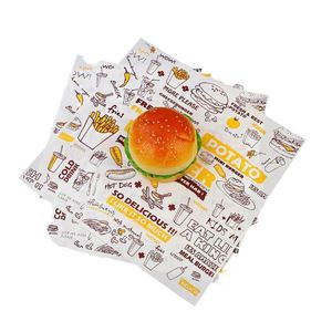 กระดาษกันน้ำสำหรับเค้กแฮมเบอร์เกอร์และขนมปัง (30x30 ซม.) - เกรดอาหาร - Product Image 4