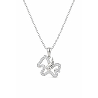 Gemnel Nouveau Style Collier Pendentif Cheval Romantique pour Filles, en Laiton et Zirconia 5A, avec Chaîne à Maillons
