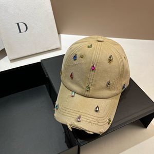 Phụ Nữ Rắn Màu Đen Nóng Màu Hồng Cổ Điển Bông Vải Đau Khổ Lurrex Màu Tinh Thể Thạch Mũ Bóng Chày Cha Hat Với Đá - Product Image 3