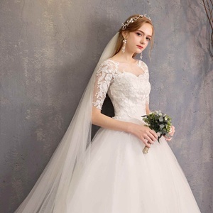 Vestido de Novia Elegante con Encaje y Media Manga con Cuello Redondo de Moda Ruizi 2026 - Product Image 3