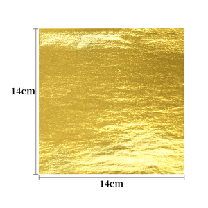 Feuilles d'or de haute qualité 14*14cm, 1000 pièces/paquet, couleur B, fabriquées à Taïwan, pour la dorure de plafonds, la décoration de meubles, papier métallisé - Product Image 5