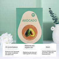 Masque visage coréen personnalisé à l'essence d'avocat, enrichi en vitamines et acide hyaluronique, nourrissant et hydratant en profondeur
