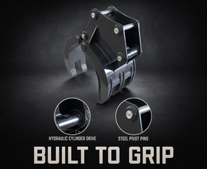 Grappin hydraulique <span class=keywords><strong>pour</strong></span> la manutention de grumes, pierres et ferraille, adapté aux excavatrices de 8 tonnes, idéal <span class=keywords><strong>pour</strong></span> les chantiers de démolition. - Product Image 6