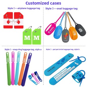 Étiquette de bagage en silicone anti-perte motif avion avec carte nominative pour l'enregistrement de valise - Product Image 4