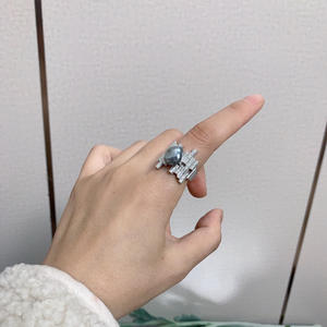 Bague en argent S925 WENCHI, accessoires de perles DIY, version ajourée, 9-13 mm rond, modèle 10440, 11915, porte-bijoux - Product Image 4