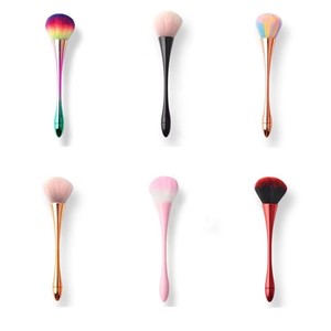 Brochas Profesionales para Arte de Uñas, 6 Estilos, Brochas Grandes Doradas para Polvo Cosmético, Contorno Facial, Colorete, Herramientas de Metal y Plástico - Product Image 3