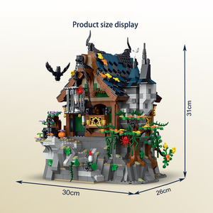 Mork 033011 Créateur Street View Médiéval Sorcière Maison Modèle Modulaire DIY Assemblage Jouets Blocs de Construction Briques Ensembles - Product Image 6