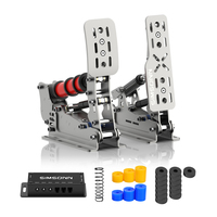 Pedales de Carreras SIMSONN PLUS para Juegos, Acero Inoxidable, Compatibles con PC por USB, Simulador de Vuelo de Alta Calidad, Celda de Carga de 200KG