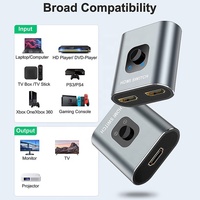 Conmutador HDMI2.0 Bidireccional Xput 2X1, 2 Entradas 1 Salida, 1 Entrada 2 Salidas, Compatible con Transmisión de Video de Alta Definición 4K60Hz 3D